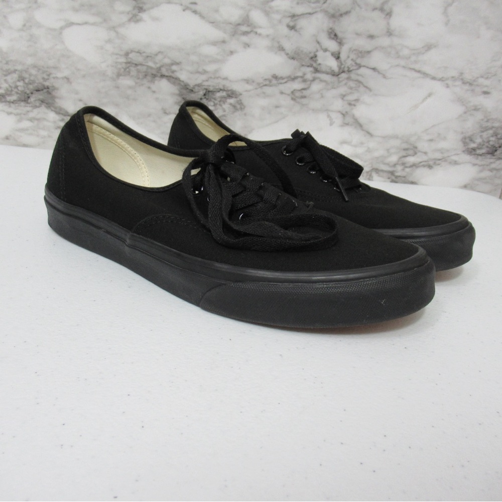 Vans Men’s Black Canvas Shoes Size 10